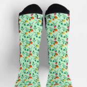 Blumenmuster mit farbigen Blume der Rose Socken (Oben)