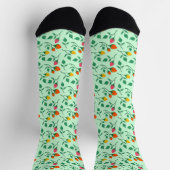 Blumenmuster mit farbigen Blume der Rose Socken (Oben)