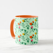 Blumenmuster mit farbigen Blume der Rose Tasse (Vorderseite Links)