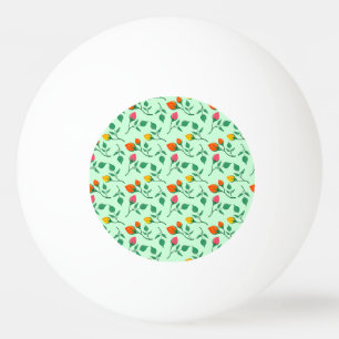 Blumenmuster mit farbigen Blume der Rose Tischtennisball