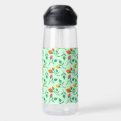 Blumenmuster mit farbigen Blume der Rose Trinkflasche (Rückseite)