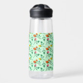 Blumenmuster mit farbigen Blume der Rose Trinkflasche (Vorne)