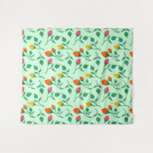 Blumenmuster mit farbigen Blume der Rose Wandteppich (Vorderseite (Horizontal))