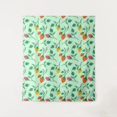 Blumenmuster mit farbigen Blume der Rose Wandteppich (Vorderseite)