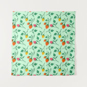 Blumenmuster mit farbigen Blume der Rose Wandteppich (Vorderseite)
