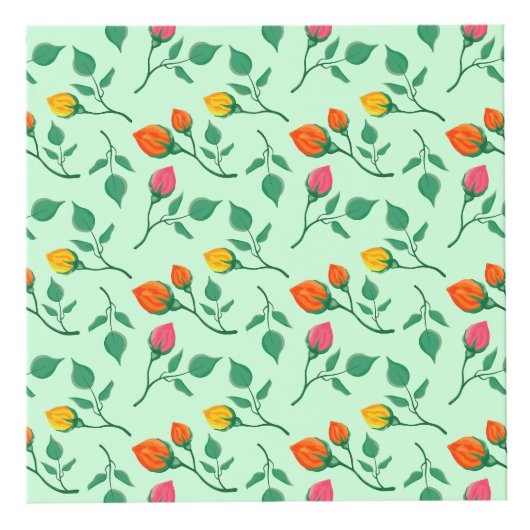 Blumenmuster mit farbigen Blume der Rose Würfel (Rechts)