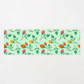 Blumenmuster mit farbigen Blume der Rose Yogamatte (Vorderseite (Horizontal))