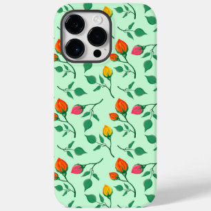Blumenmuster mit farbigen Rosenblüten Case-Mate iPhone 14 Pro Max Hülle