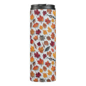 Blumenmuster mit gefallenen Blätter 4 - Tumbler Thermosbecher (Rückseite)