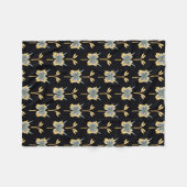 Blumenmuster mit gelben Blumen Fleecedecke (Vorderseite (Horizontal))