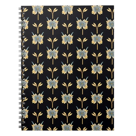 Blumenmuster mit gelben Blumen Notizblock (Vorderseite)