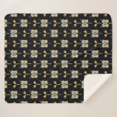 Blumenmuster mit gelben Blumen Sherpadecke (Vorderseite (Horizontal))