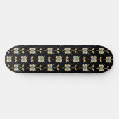 Blumenmuster mit gelben Blumen Skateboard (Horizontal)