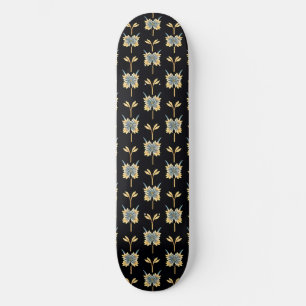 Blumenmuster mit gelben Blumen Skateboard
