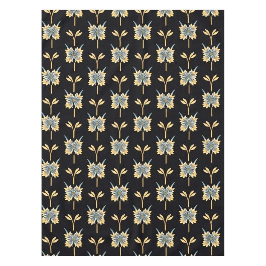 Blumenmuster mit gelben Blumen Tischdecke (Vorderseite)