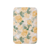 Blumenmuster mit gelben Rosen Badematte (Vorderseite Vertikal)