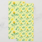 Blumenmuster mit gelben Rosen-und Tulpenfarben-Blu (Vorne/Hinten)