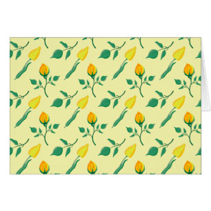Blumenmuster mit gelben Rosen-und Tulpenfarben-Blu