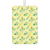 Blumenmuster mit gelben Rosen-und Tulpenfarben-Blu Autolufterfrischer (Rückseite)