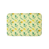 Blumenmuster mit gelben Rosen-und Tulpenfarben-Blu Badematte (Vorderseite)