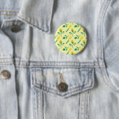 Blumenmuster mit gelben Rosen-und Tulpenfarben-Blu Button (Beispiel)