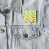 Blumenmuster mit gelben Rosen-und Tulpenfarben-Blu Button (Beispiel)