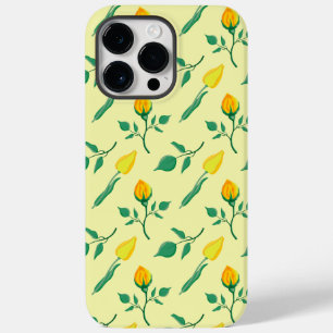 Blumenmuster mit gelben Rosen-und Tulpenfarben-Blu Case-Mate iPhone 14 Pro Max Hülle