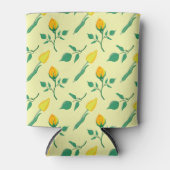 Blumenmuster mit gelben Rosen-und Tulpenfarben-Blu Dosenkühler (Vorderseite)