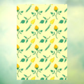 Blumenmuster mit gelben Rosen-und Tulpenfarben-Blu Fensteraufkleber (Blatt 3)