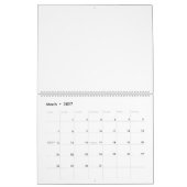 Blumenmuster mit gelben Rosen-und Tulpenfarben-Blu Kalender (Mär 2027)