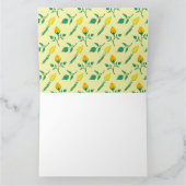 Blumenmuster mit gelben Rosen-und Tulpenfarben-Blu Karte (Innenseite)