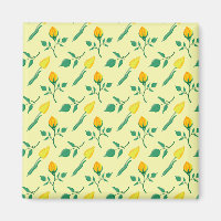 Blumenmuster mit gelben Rosen-und Tulpenfarben-Blu