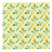 Blumenmuster mit gelben Rosen-und Tulpenfarben-Blu Würfel (Vorderseite)