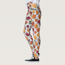 Blumenmuster mit gestürzten Blätter 4 - Leggings