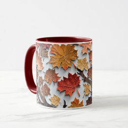 Blumenmuster mit gestürzten Blätter 5 - Kaffeezube Tasse