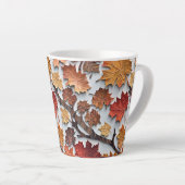 Blumenmuster mit gestürzten Blätter 5 - Latte Tass Milchtasse (Rechte Ecke)