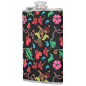 Blumenmuster mit glattem Hintergrund-45673 Flachmann (Links)