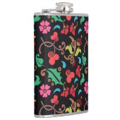 Blumenmuster mit glattem Hintergrund-45673 Flachmann (Rechts)