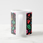 Blumenmuster mit glattem Hintergrund-45673 Jumbo-Tasse (Rückseite)