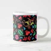 Blumenmuster mit glattem Hintergrund-45673 Jumbo-Tasse (Rechts)