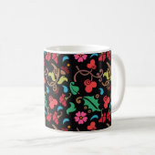 Blumenmuster mit glattem Hintergrund-45673 Kaffeetasse (VorderseiteRechts)