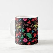 Blumenmuster mit glattem Hintergrund-45673 Kaffeetasse (Vorderseite Links)