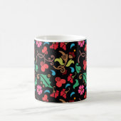 Blumenmuster mit glattem Hintergrund-45673 Kaffeetasse (Mittel)