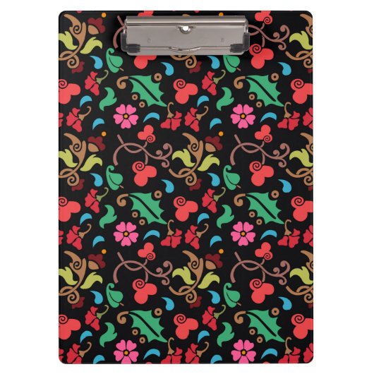 Blumenmuster mit glattem Hintergrund-45673 Klemmbrett (Vorderseite)