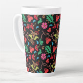 Blumenmuster mit glattem Hintergrund-45673 Milchtasse (Linke Ecke)