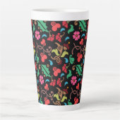 Blumenmuster mit glattem Hintergrund-45673 Milchtasse (Vorderseite)