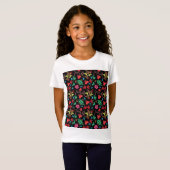 Blumenmuster mit glattem Hintergrund-45673 T-Shirt (Vorne ganz)