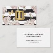 Blumenmuster mit glitzernden Butterfliegen insec Visitenkarte (Vorne/Hinten)