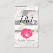 Blumenmuster mit glitzernden Schmetterlingen Visitenkarte (Vorderseite)