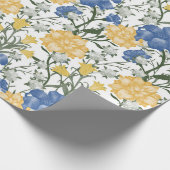 Blumenmuster mit großen Blume Bluebell May Lily Geschenkpapier (Ecke)